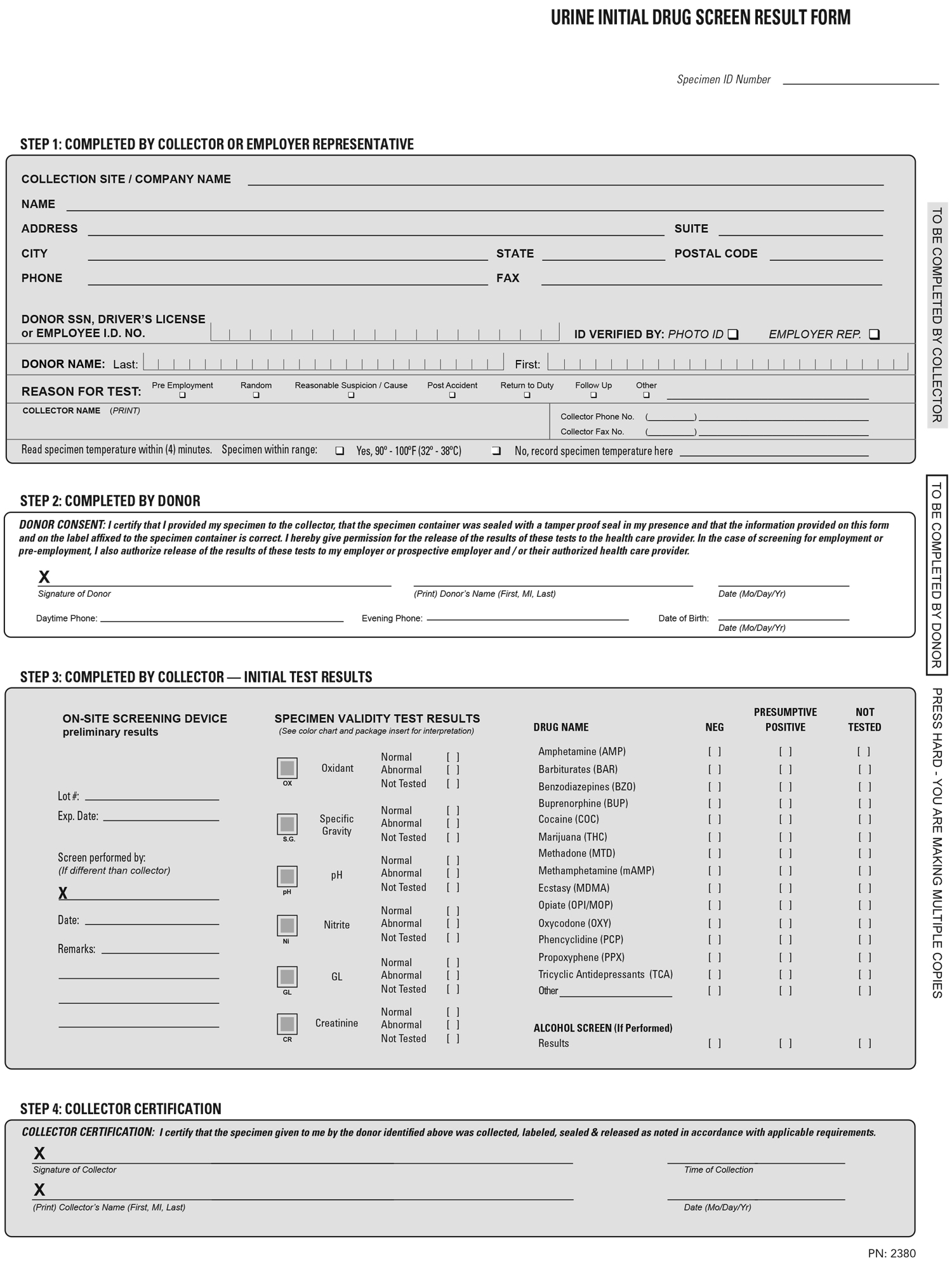 Urinalysis Report Form Printable Printable Forms Free Online